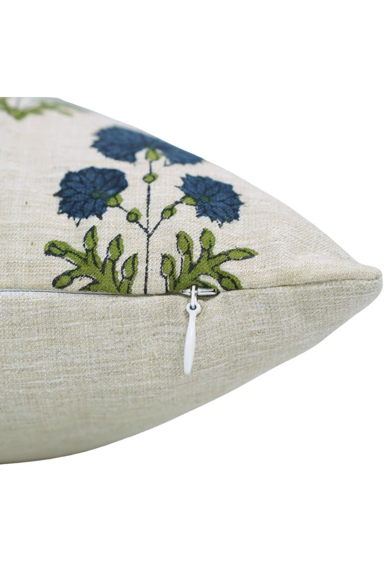 Rishi Handcrafted Boho Farmhouse Pillow Cover, Alternate, color, Blue