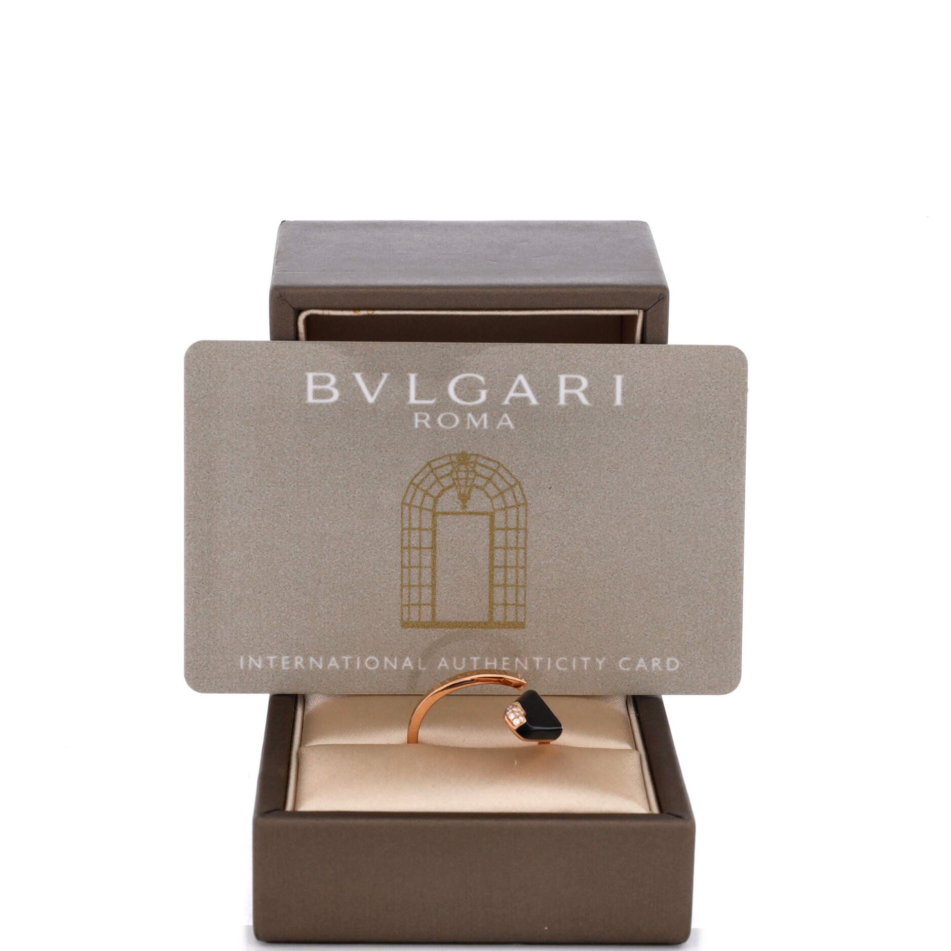 Gelati Ring 18K Rose Gold with Onyx and Diamonds, Alternate, color, Metallic Gold