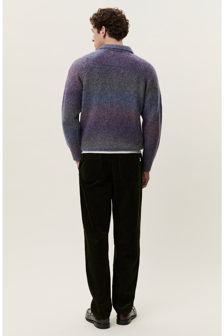 Gradient Knit Polo, Alternate, color, SPICED PLUM PURPLE