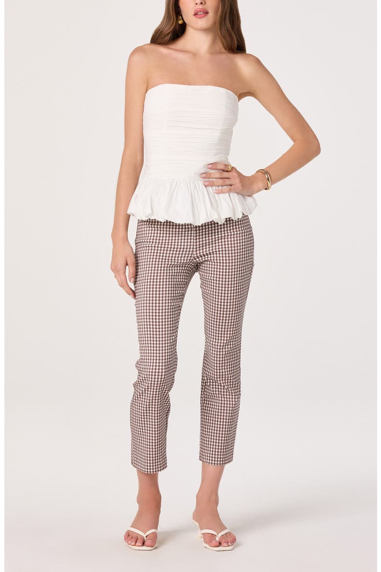 Ella Strapless Peplum Top, Alternate, color, WHITE