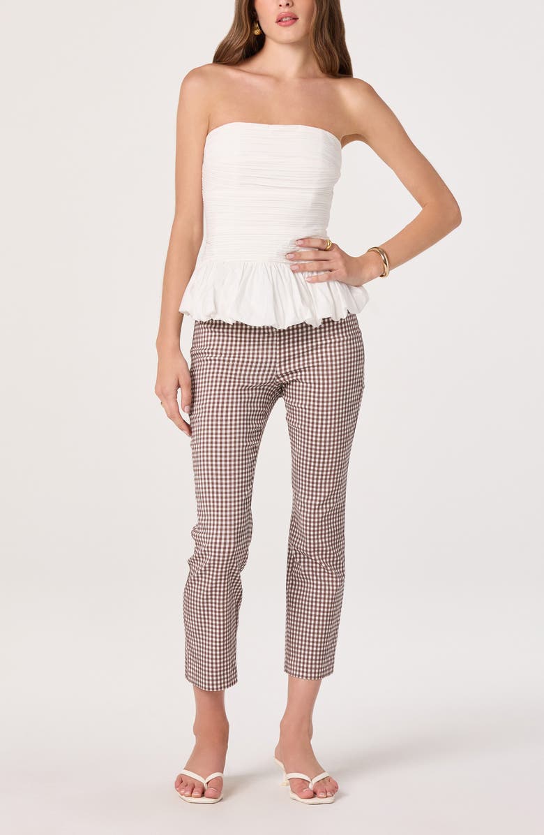 ASTR the Label Ella Strapless Peplum Top, Alternate, color, White