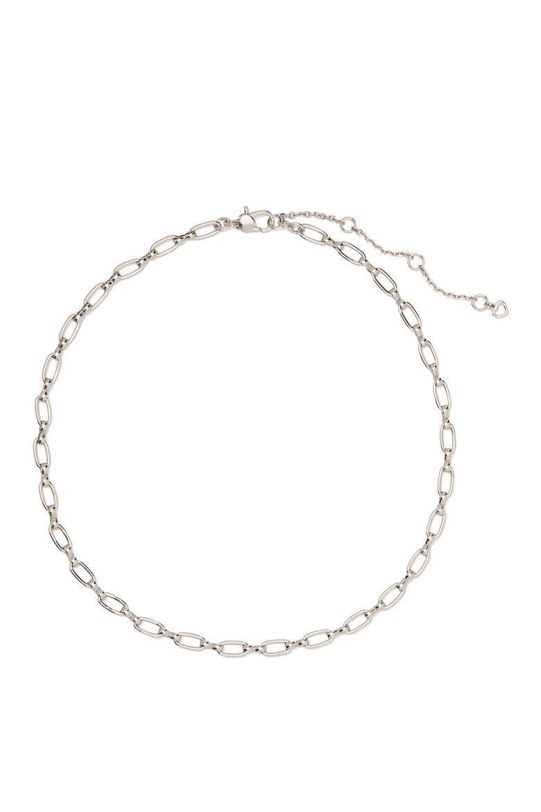 charm chain necklace, Main, color, SILVER