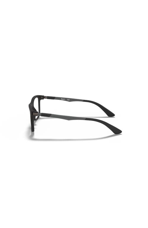 Ray Ban Ray-ban 46mm Square Optical Glasses In Black