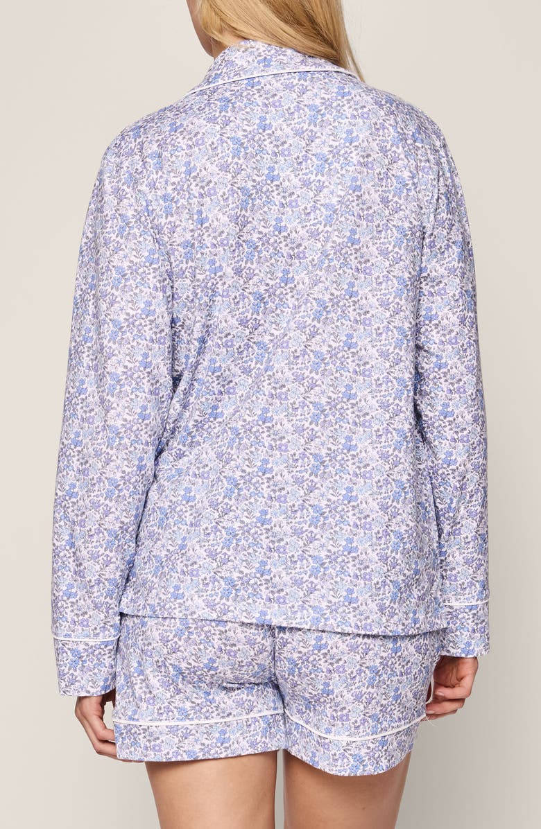 Petite Plume Floral Print Pima Cotton Short Pajamas, Alternate, color, 