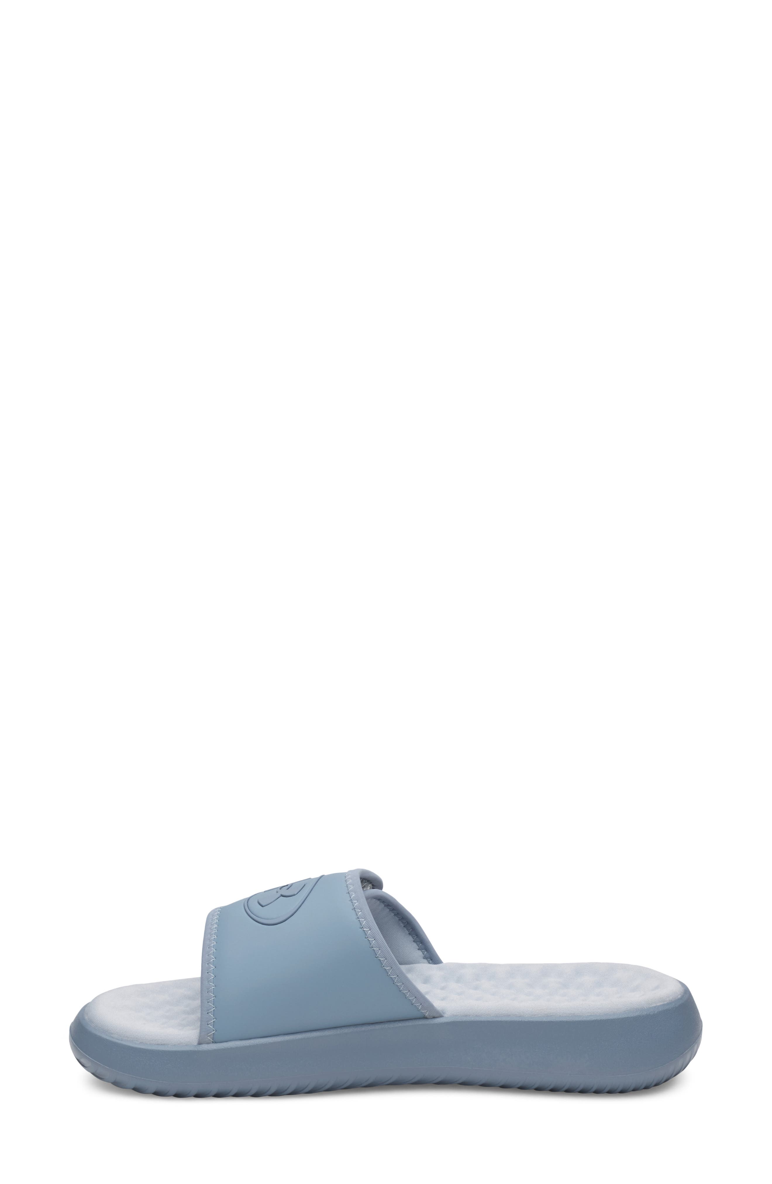 UA Ignite Pro 8 Water Resistant Slide Sandal, Alternate, color, BLUE WIND / BLUE FOG