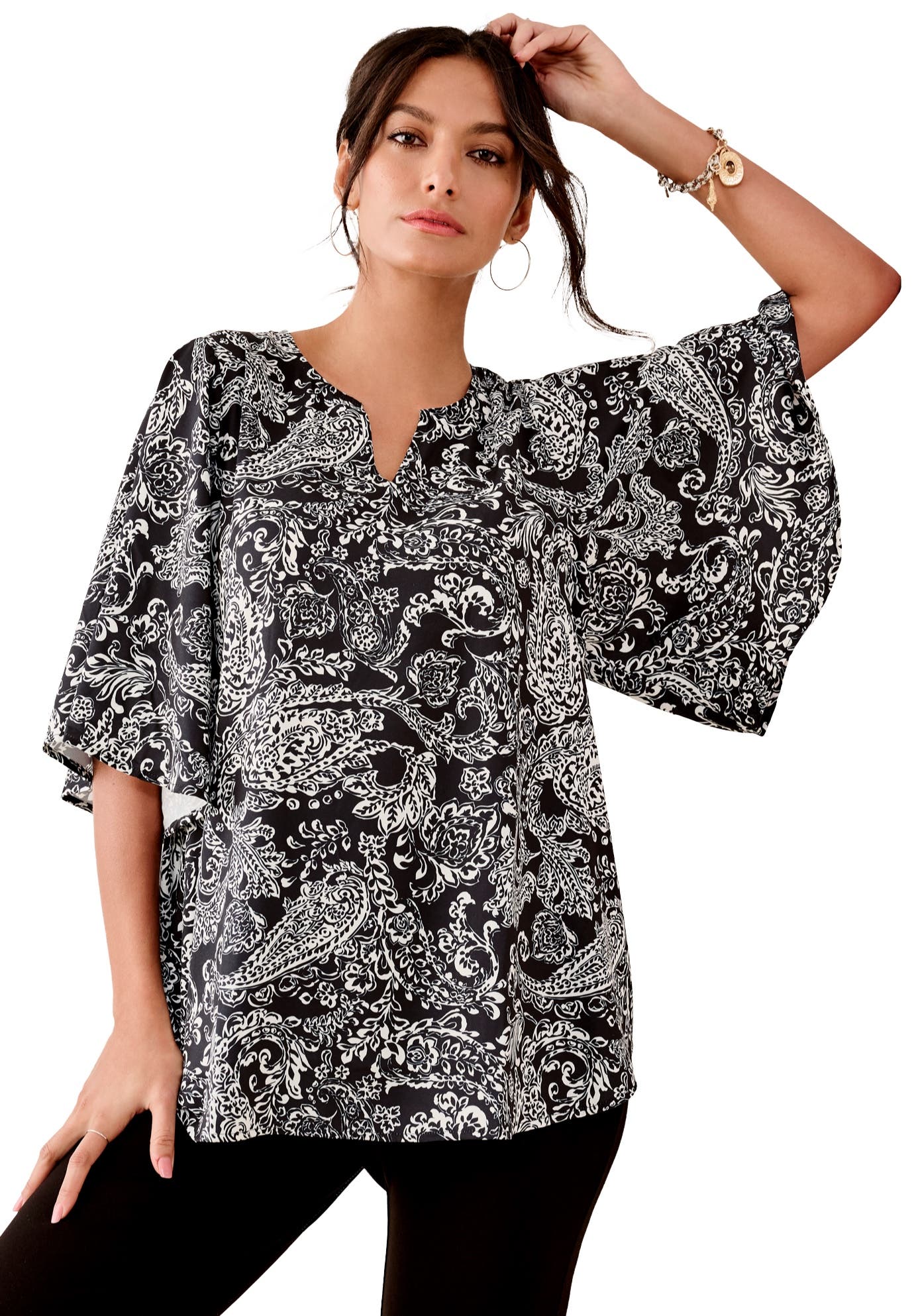BLACK IVORY PAISLEY