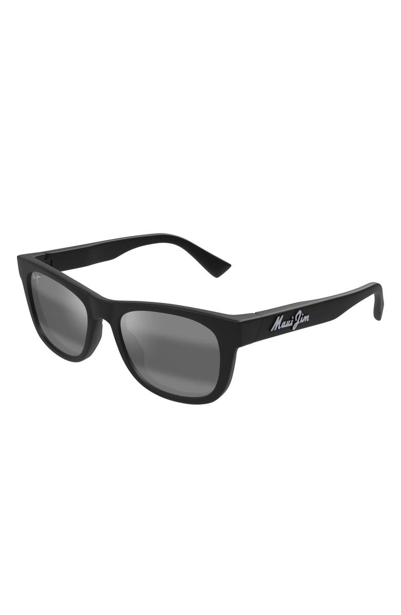 Maui Jim Kaulike 53mm PolarizedPlus2<sup>®</sup> Rectangular Sunglasses, Alternate, color, Black