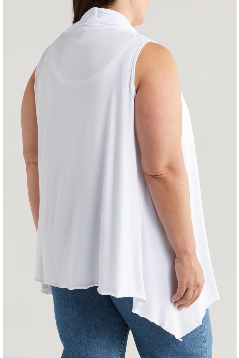 Open Front Sidetail Stretch Vest, Alternate, color, WHITE