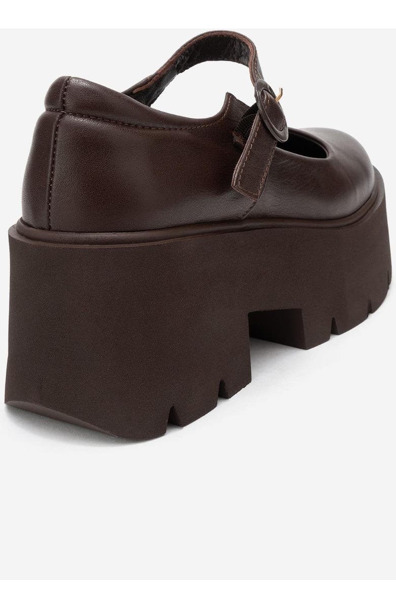 Forever & Always Shoes Orina Leather Platform Mary Jane Shoe, Alternate, color, Brown