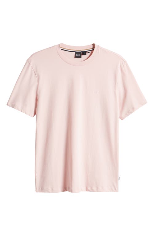 Hugo Boss Logo-print Cotton T-shirt In Pink