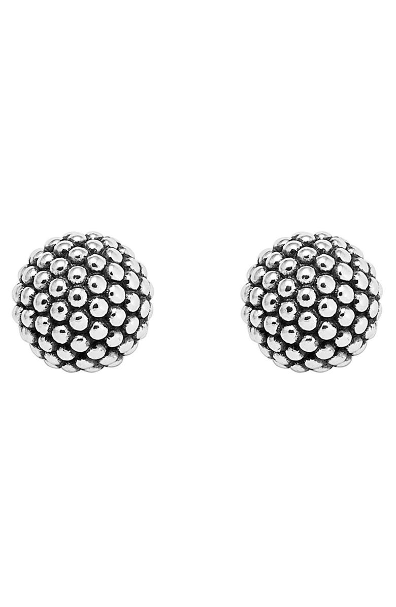 LAGOS Columbus Circle Ball Stud Earrings, Alternate, color, Sterling Silver