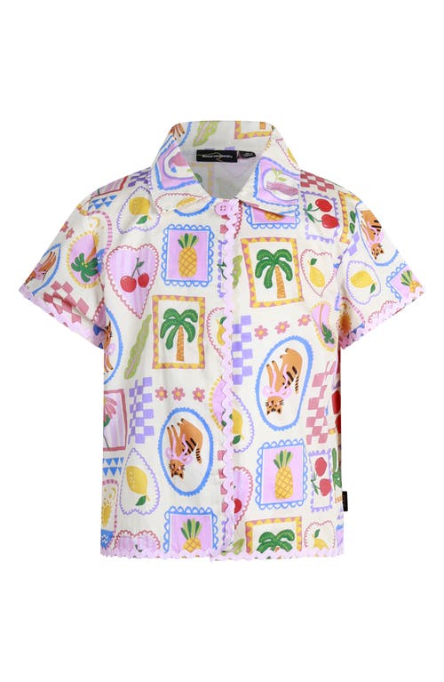 Rock Your Kid Kids' Resort Woven Shirt In Cream