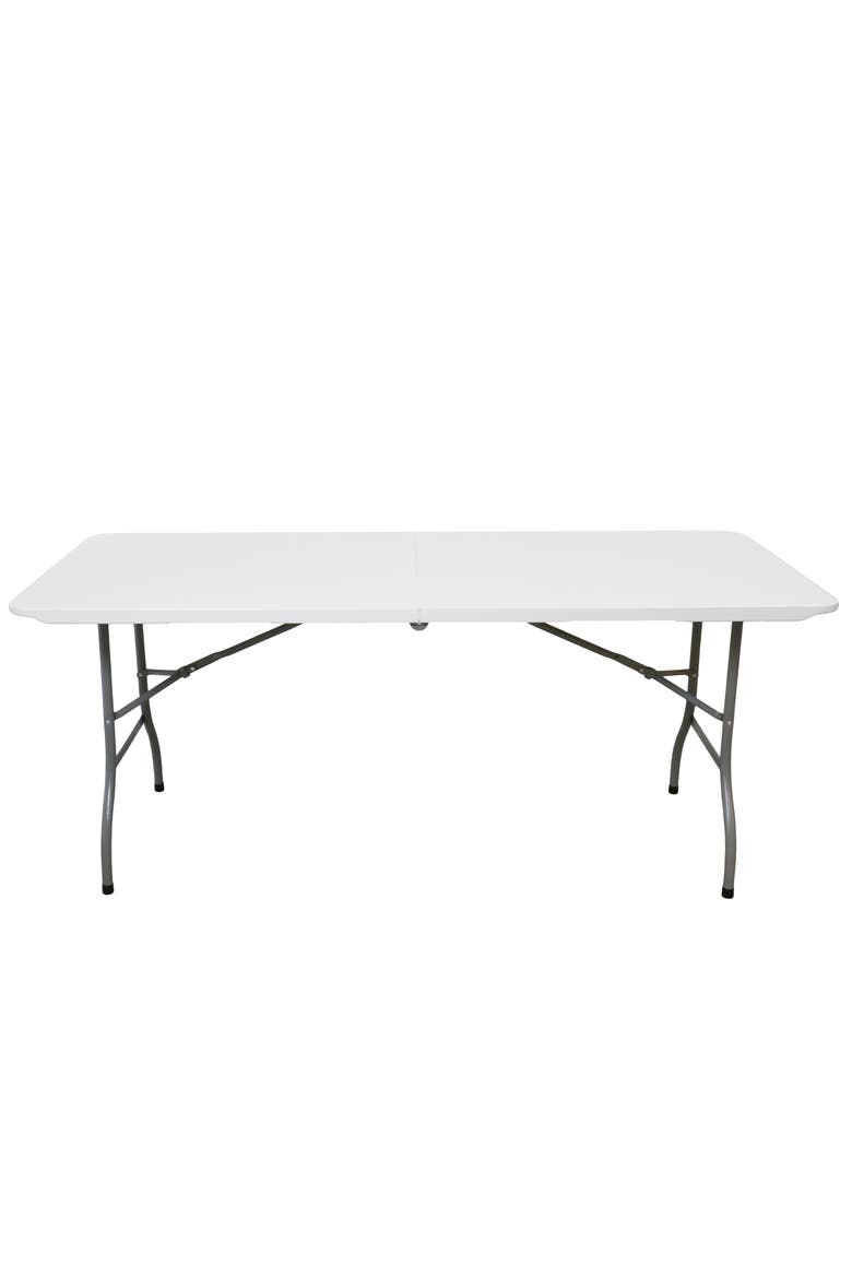 6 Foot Plastic Folding Table, Alternate, color, White