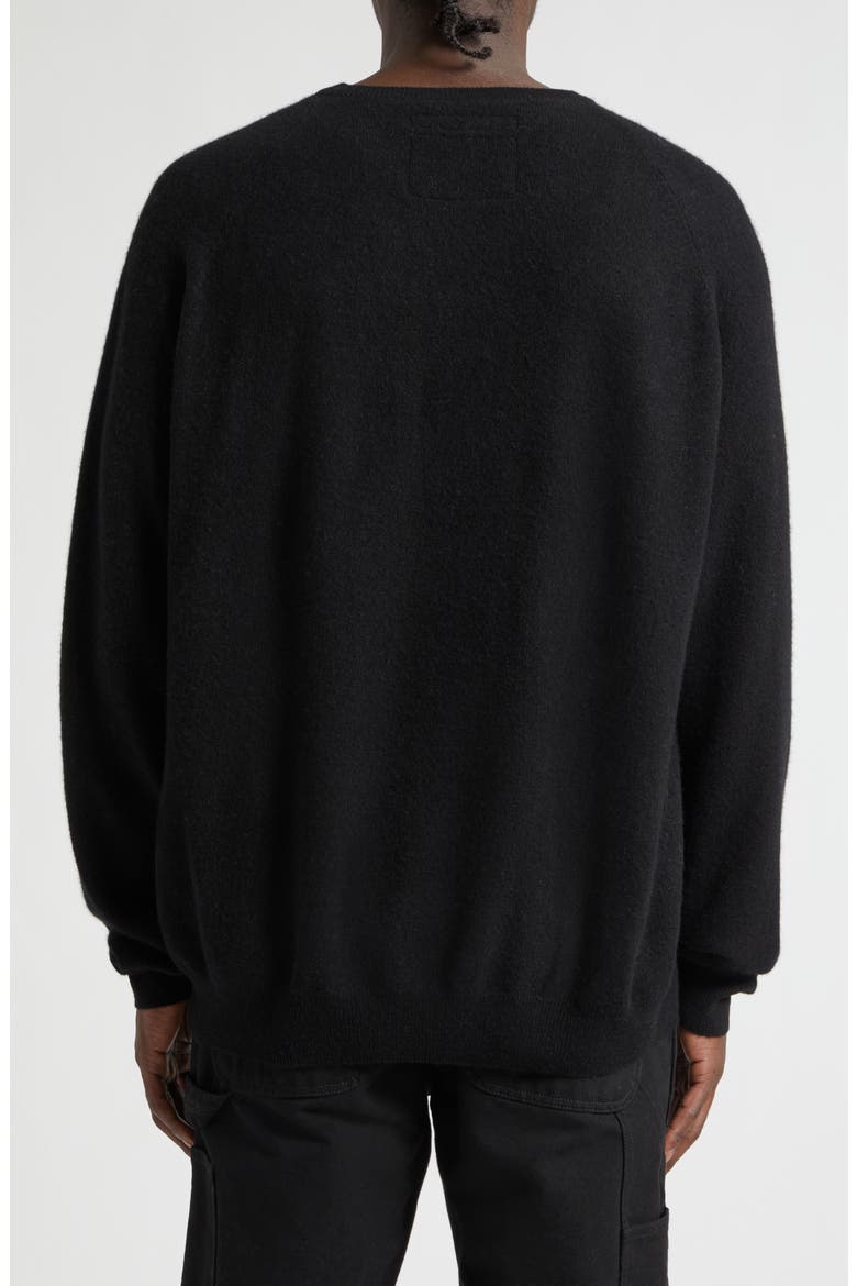 Cashmere & Silk Crewneck Sweater, Alternate, color, BLACK