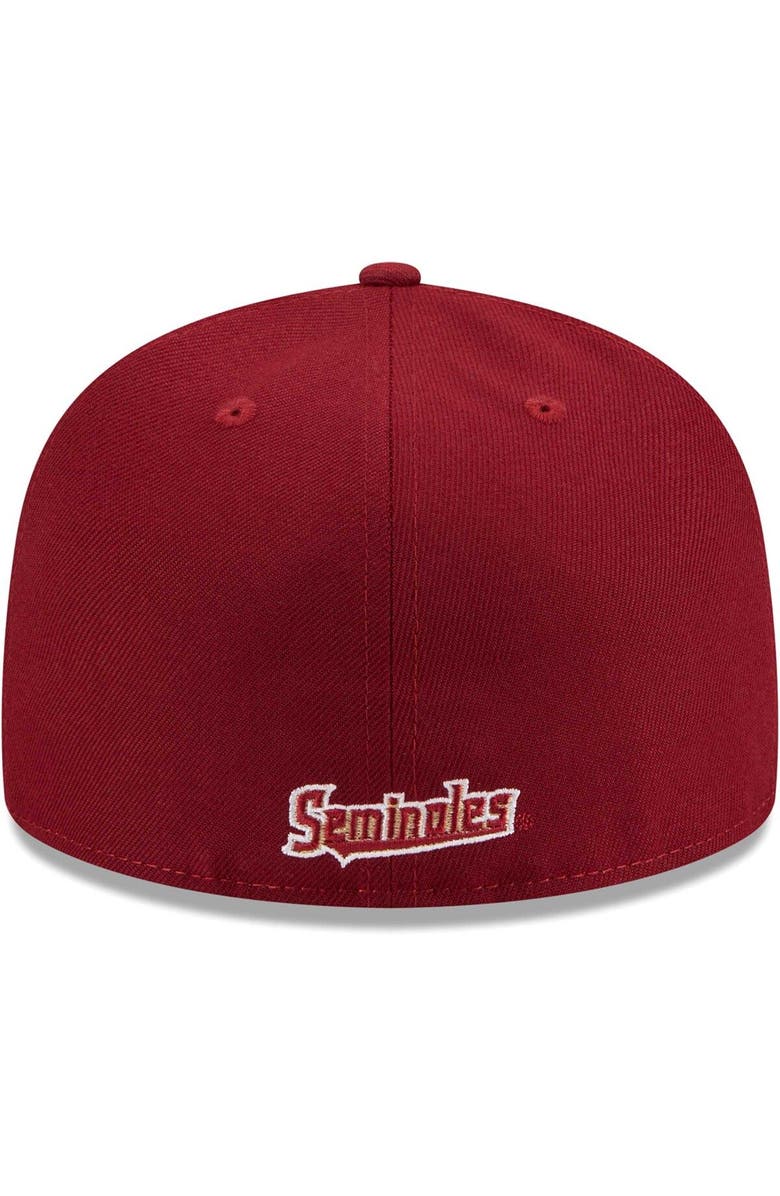 New Era Men's New Era Garnet Florida State Seminoles Evergreen 59FIFTY Fitted Hat, Alternate, color, 