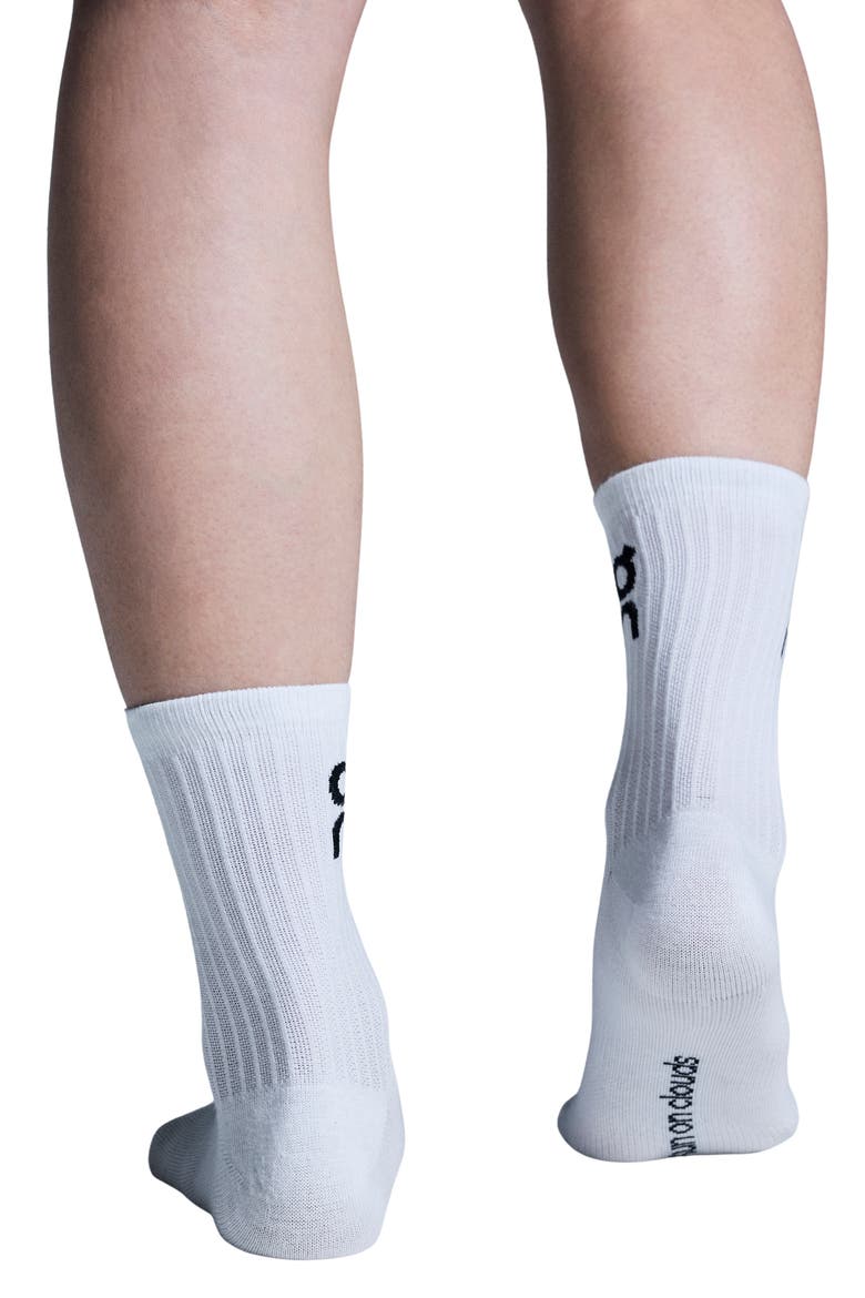 3-Pack Logo Crew Socks, Alternate, color, WHITE