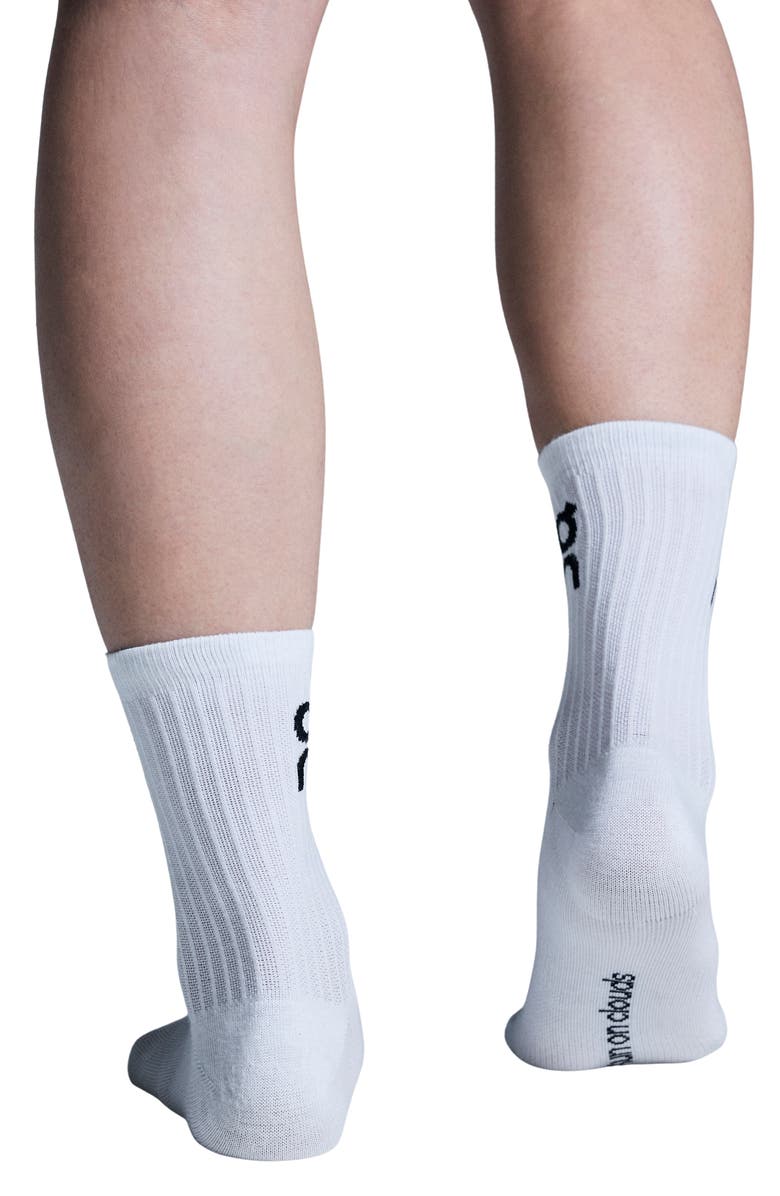 On 3-Pack Logo Crew Socks, Alternate, color, White