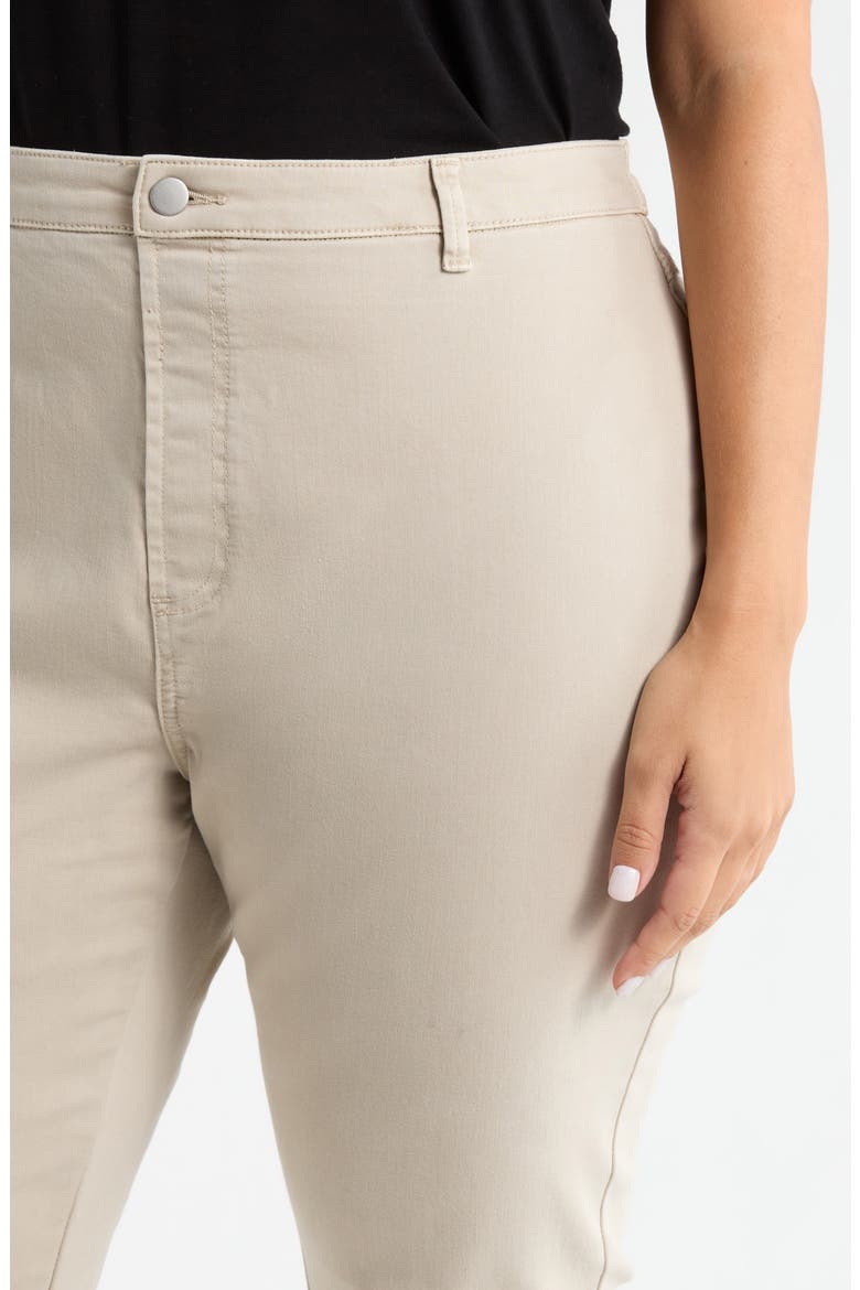 Estelle Pull-On Ankle Flare Jeans, Alternate, color, ASUTEX CRISP KHAKI