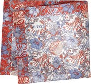 Eton Red Tropical Oxford Silk Pocket Square