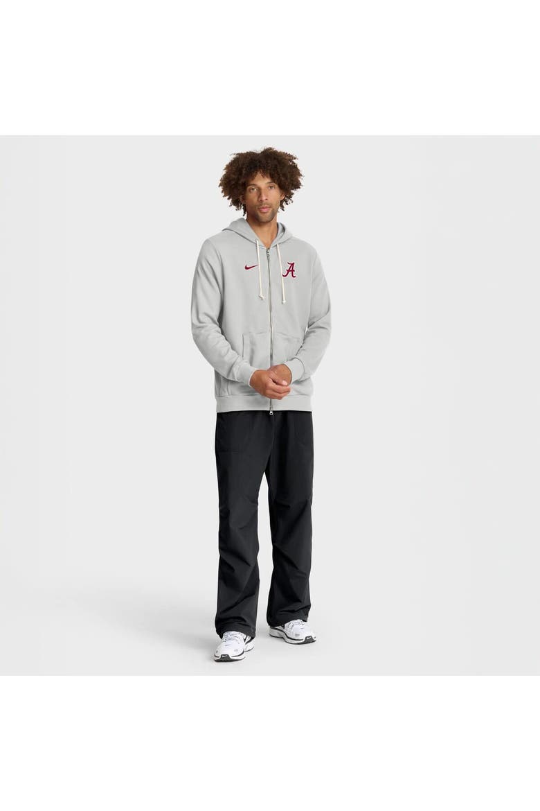 Men's Nike Gray Alabama Crimson Tide 2025 Sideline Standard Issue Dri-FIT Full-Zip Hoodie, Alternate, color, Gray