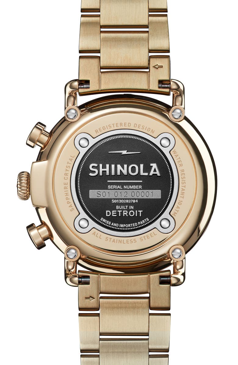 Shinola Runwell 2 Eye Chronograph Bracelet Watch, 41mm, Alternate, color, 