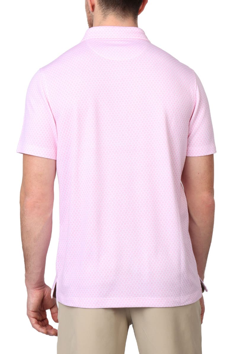 TailorByrd Geometric Floral Modal Blend Polo, Alternate, color, Light Pink