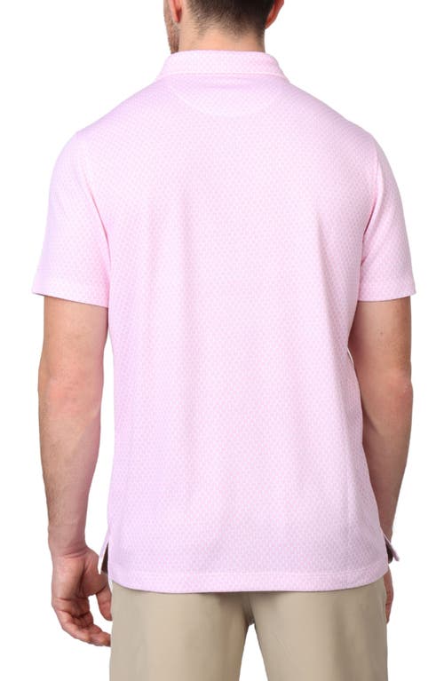 Tailorbyrd Geometric Floral Modal Blend Polo In Light Pink