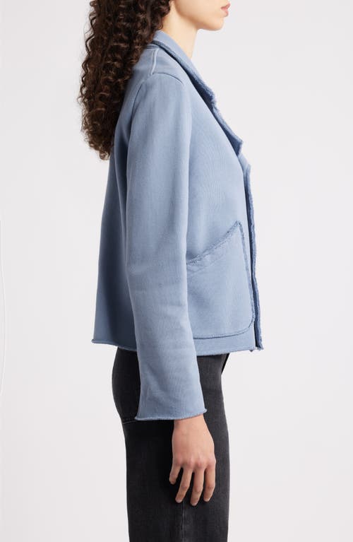 Frank & Eileen Mini Belfast Crop Knit Peacoat In Gray