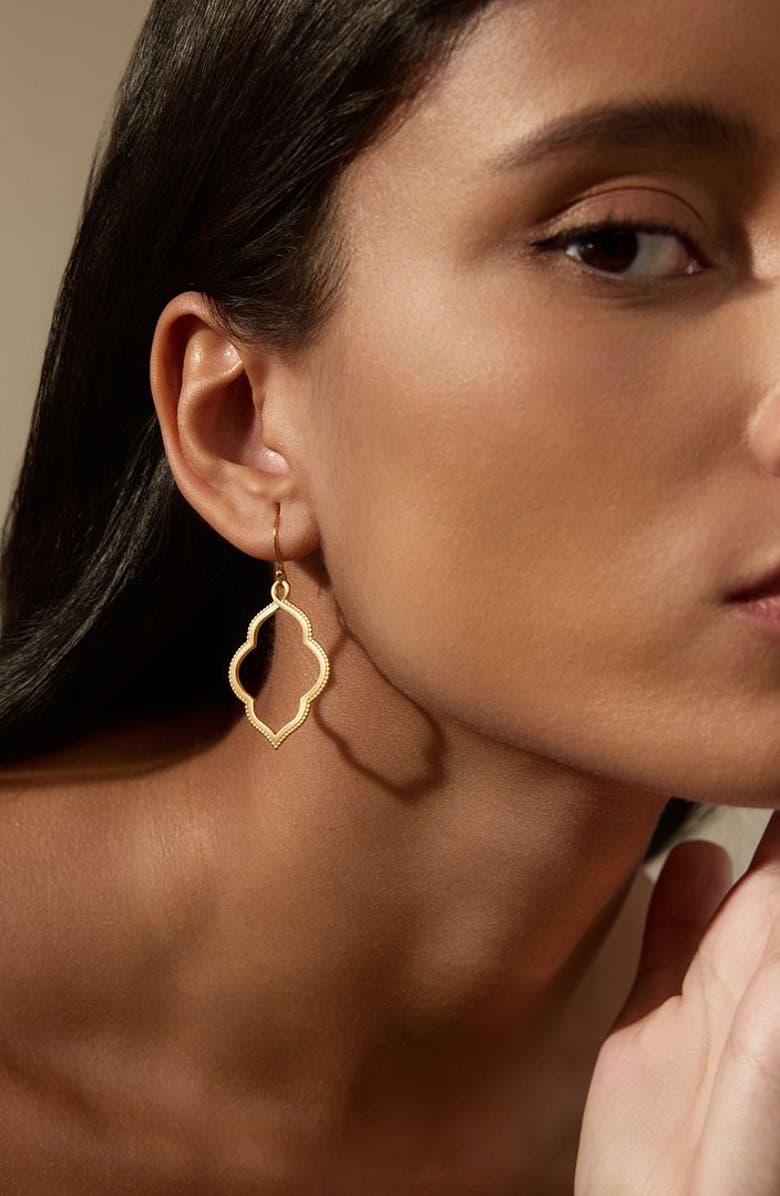 Satya Jewelry Full Bloom Lotus Petal Earrings, Alternate, color, Gold