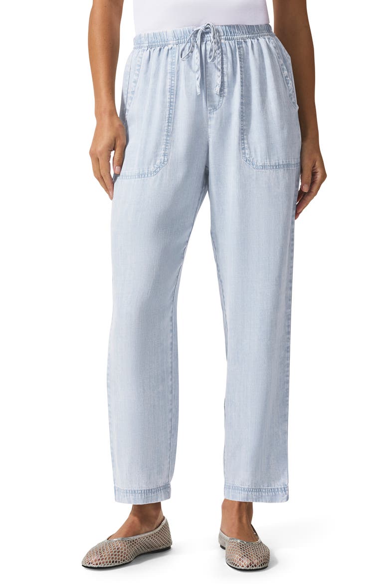 Angie Indigo Straight Pants, Main, color, BLEACHED INDIGO
