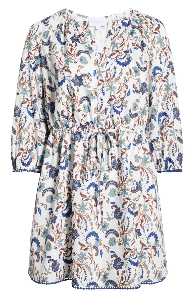 SUGARLIPS Ralston Floral Print Dress, Alternate, color, Off-White-Multi