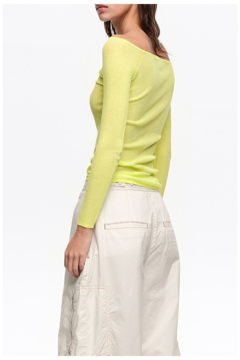 Ribbed Sweater, Alternate, color, LIME