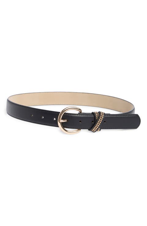 Studio Stud X Keeper Faux Leather Belt