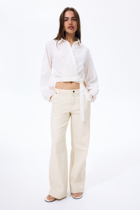Wide Twill Trousers