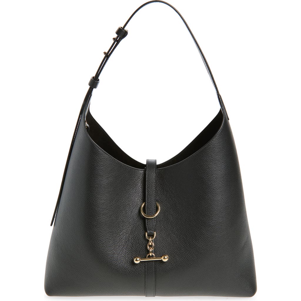 Strathberry Kite Leather Hobo Bag In Black