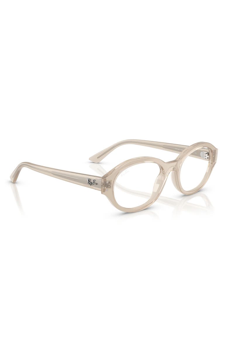 Ray-Ban 52mm Oval Optical Glasses, Alternate, color, White