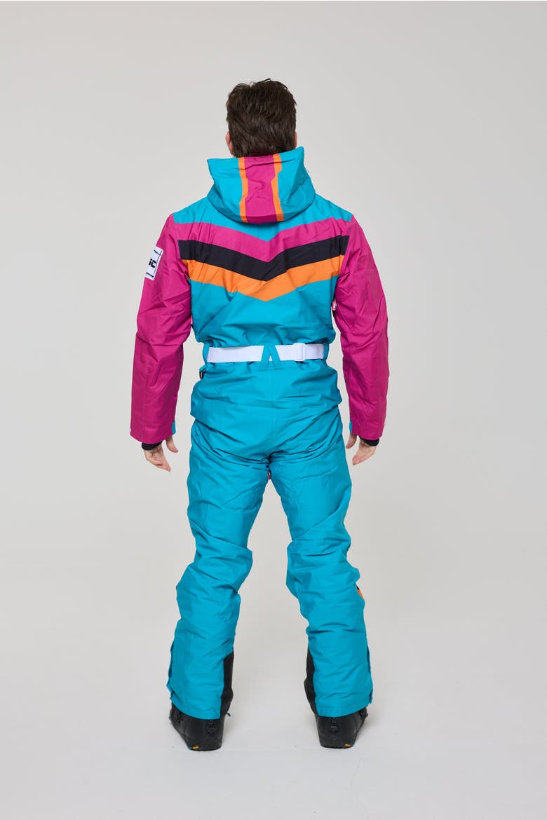 Exodus Ski Suit Men's, Alternate, color, Teal and scarlet