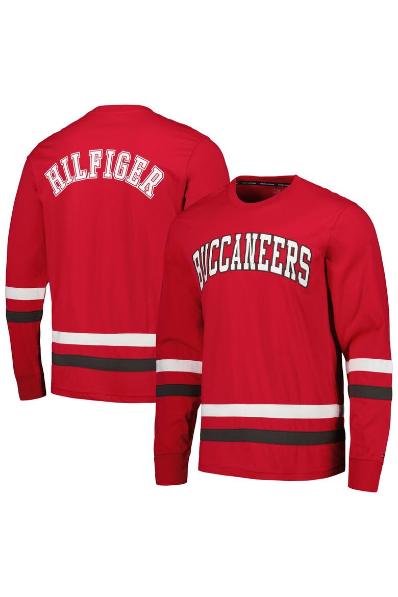Men's Tommy Hilfiger Red/Pewter Tampa Bay Buccaneers Nolan Long Sleeve T-Shirt, Main, color, Red
