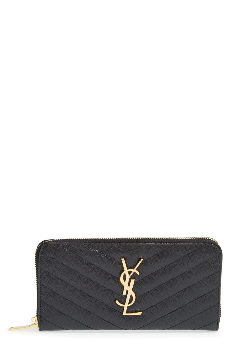 Monogram Quilted Leather Wallet, Main, color, 1000 NERO