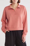 Z by Zella Whisper Knit Quarter Zip Pullover