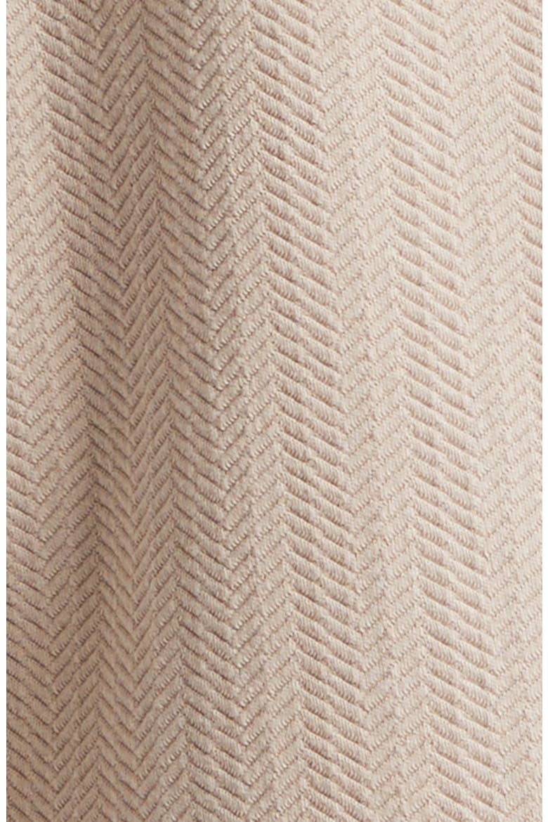 Chevron Stretch Cotton Blend Jersey Jacket, Alternate, color, TAN