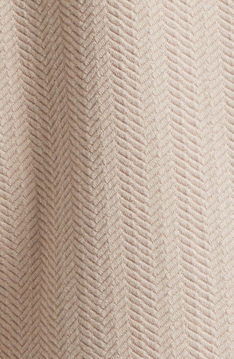 Emporio Armani Chevron Stretch Cotton Blend Jersey Jacket, Alternate, color, Tan