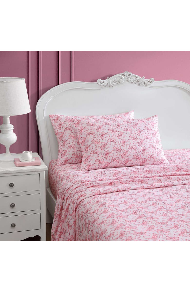 Betsey Johnson Ballet Bows Sheet Set, Alternate, color, Pink