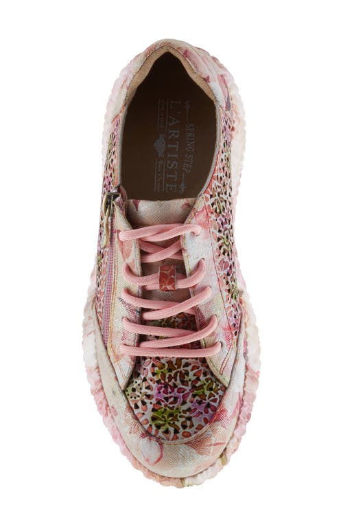 L'artiste By Spring Step Bloomington Platform Sneaker In Blush Multi