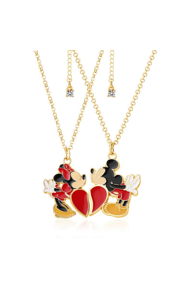 Disney Minnie & Mickey Mouse Couples Necklace for Him and Her, 16"+3", Main, color, Multi