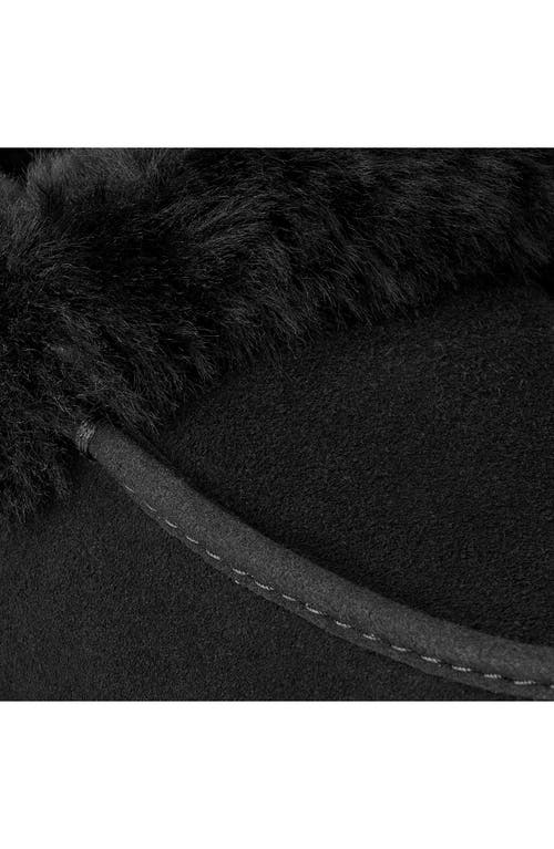 Ugg(r) Ansley Genuine Shearling Trim Suede Mule In Black