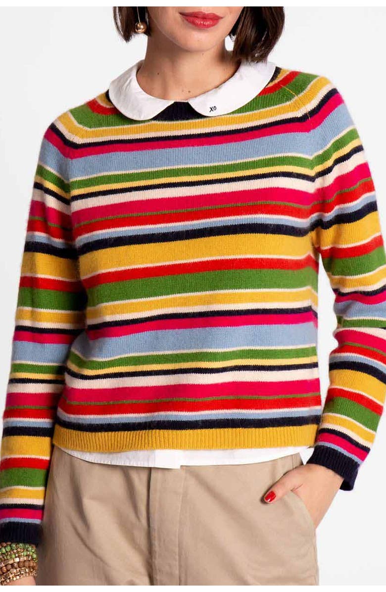 Frances Valentine James Crewneck Stripe, Main, color, Multi