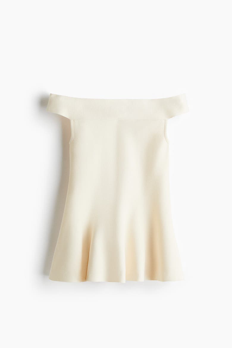 Off-the-shoulder Peplum Top, Alternate, color, Cream
