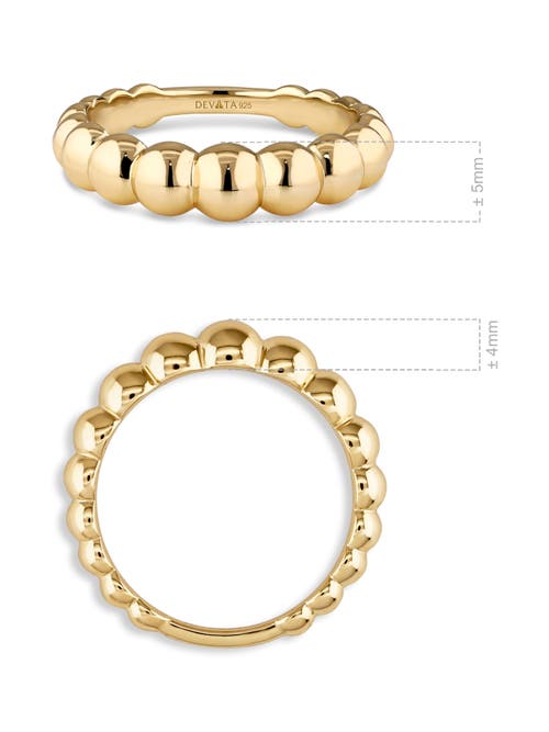 Devata Beaded Ball Ring In Gold