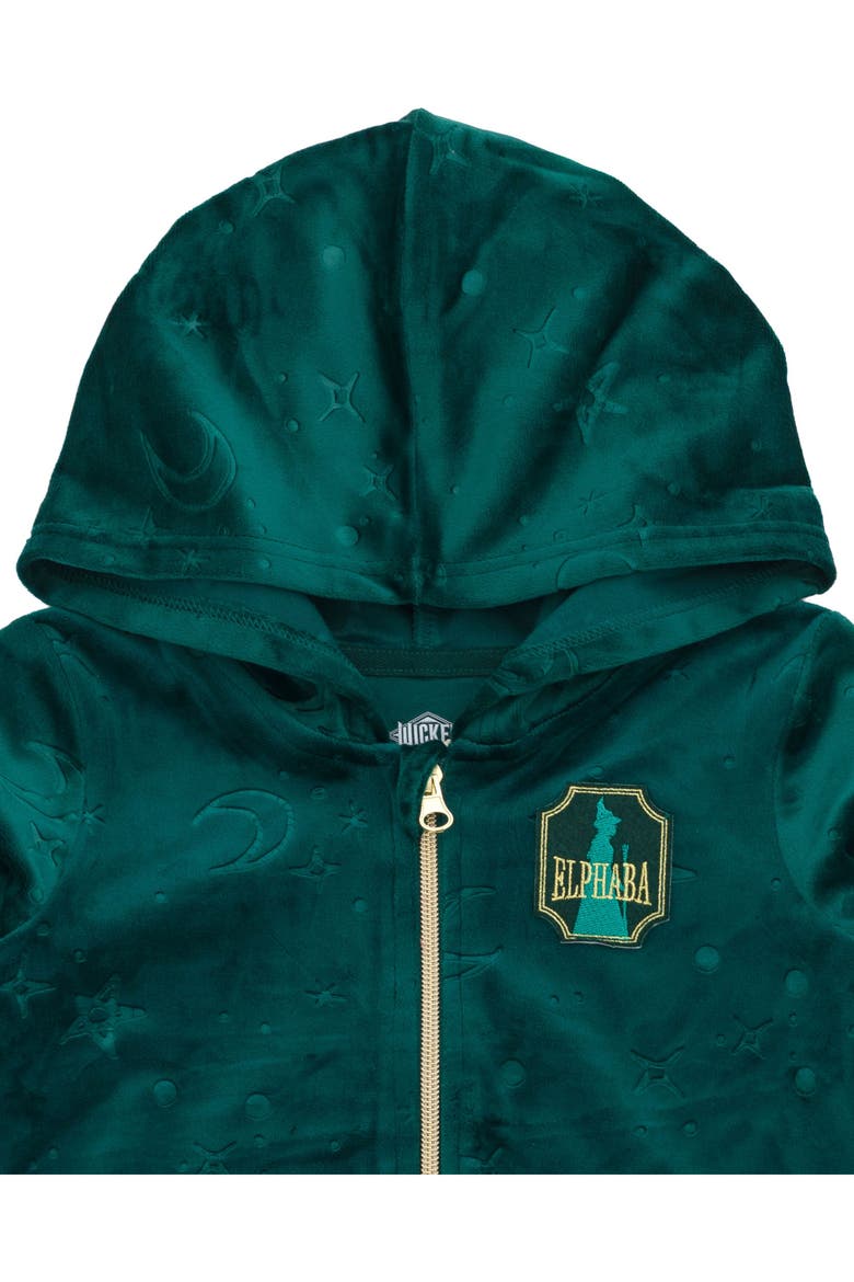 Velour 2-Piece Hoodie and Pants Set, Alternate, color, Elphaba Green